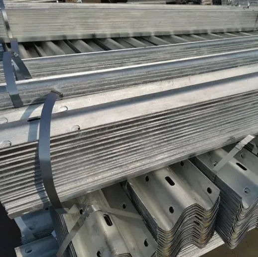 Galvanized Steel Bridge River Road Traffic Barrier Highway Two Wave Beam Guardrails factory